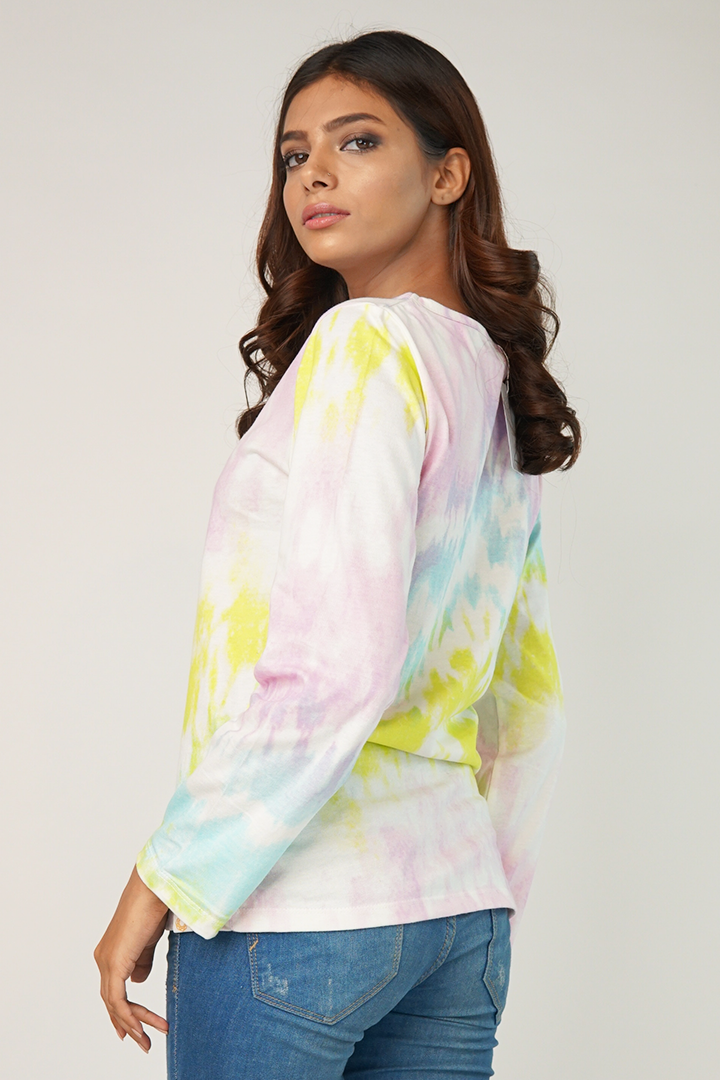 Multi-Hued Full Sleeves T-Shirt