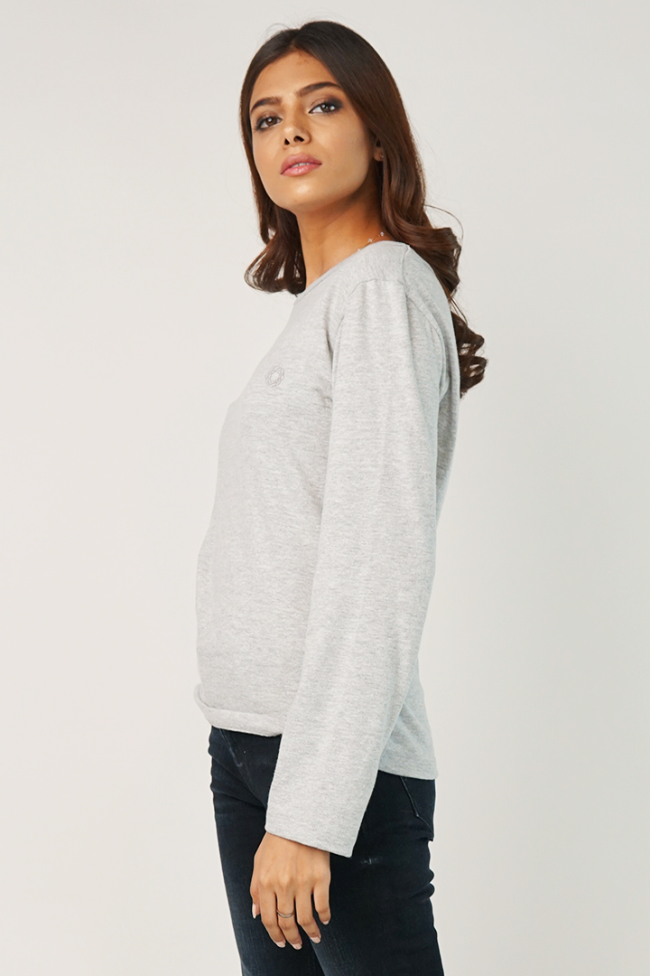 Cloudy Boat Neck T-Shirt