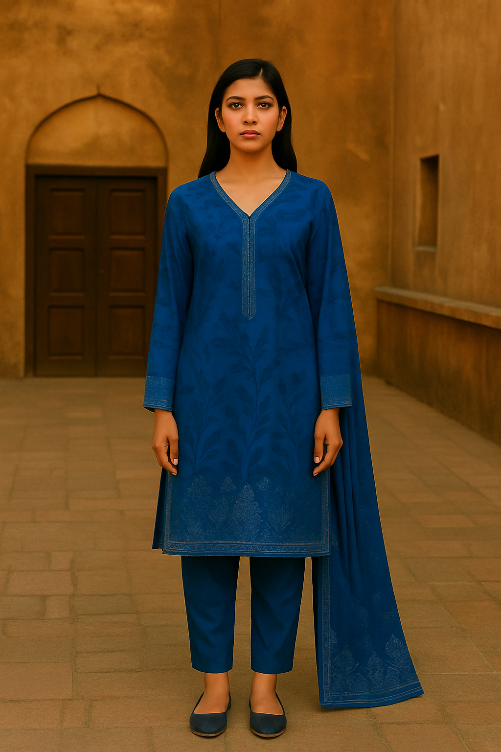 Stitched 3 Piece Hareem by ghani fabric 2