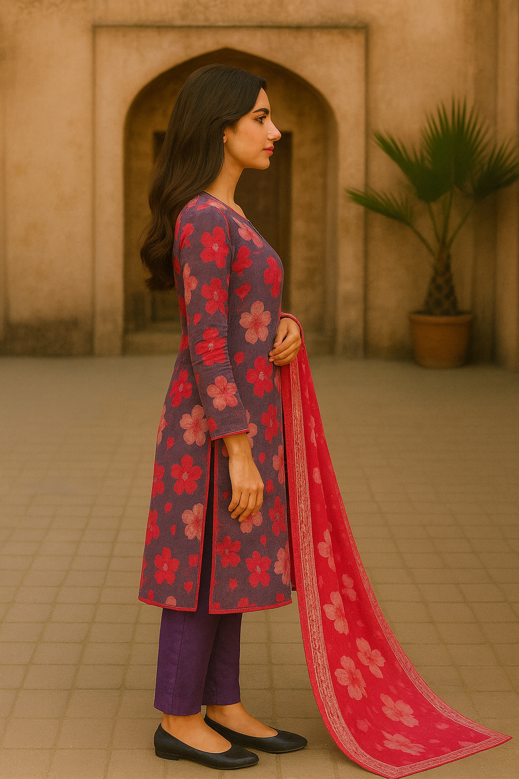 Stitched 3 piece Hareem by ghani fabric 6