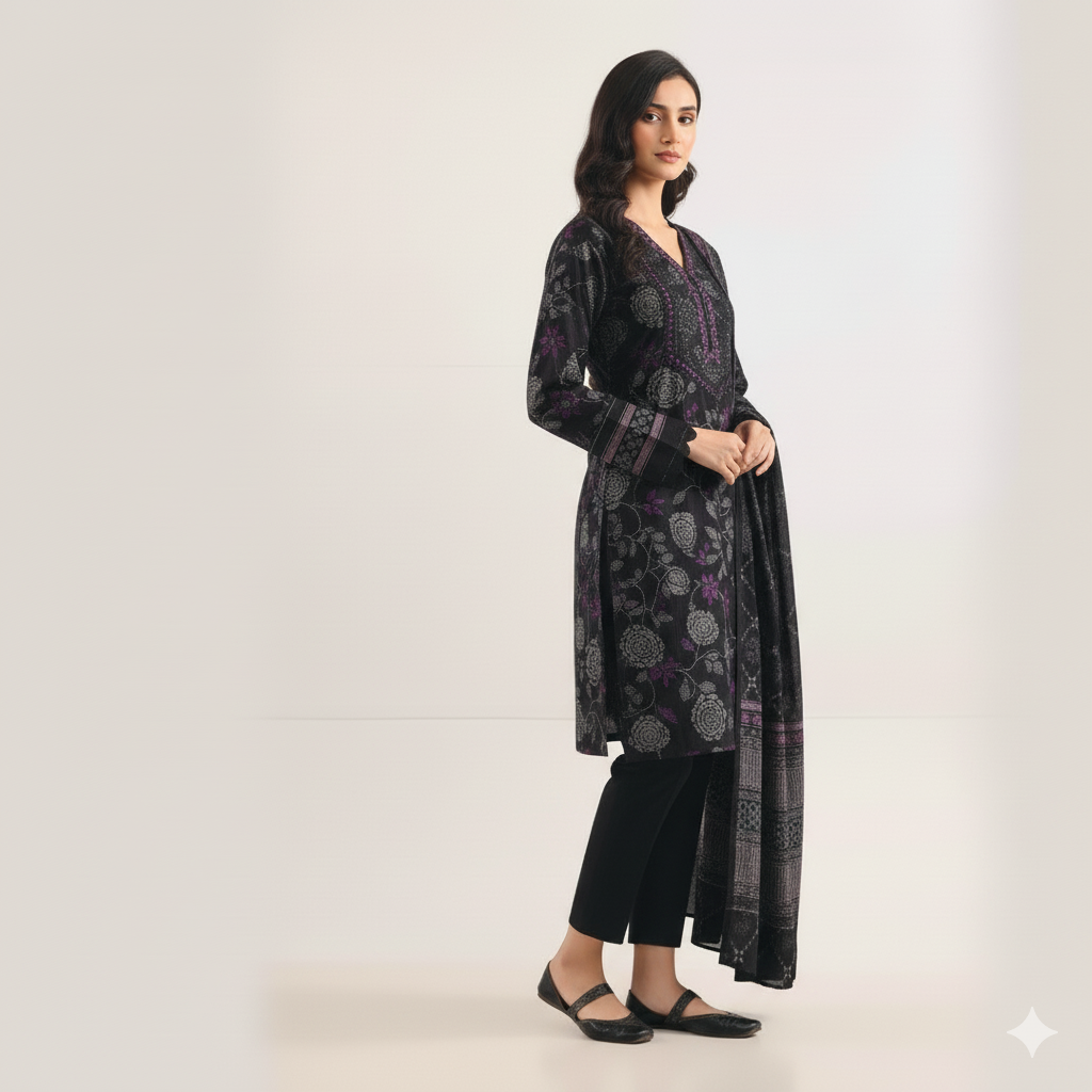 Saya Flora Impressions – 3 Piece Printed Lawn Suit