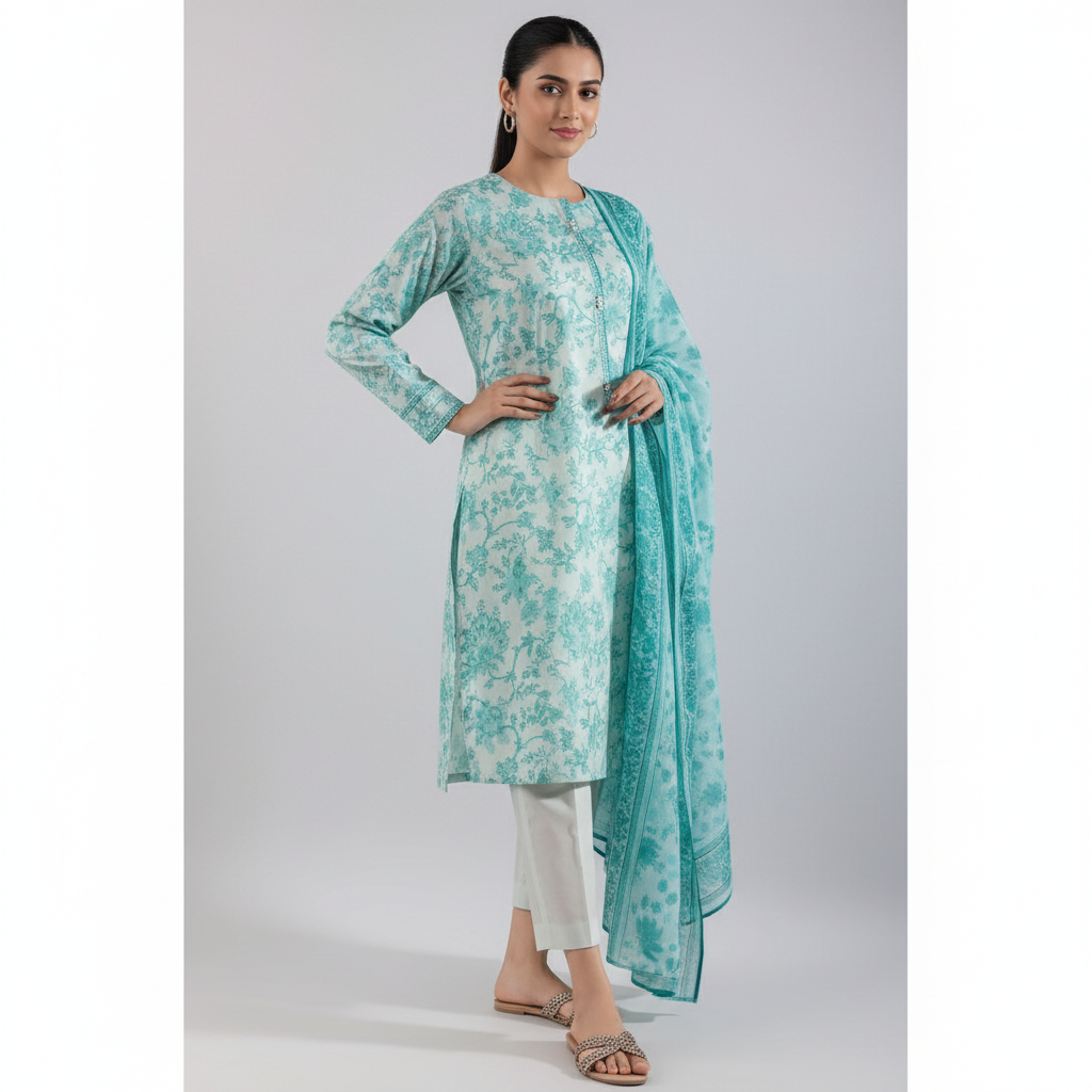 Saya 3 Piece Premium Printed Lawn Suit