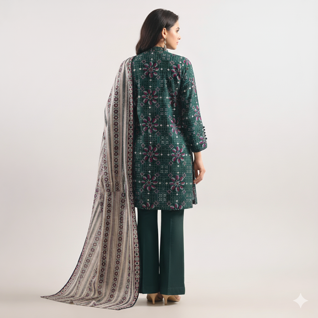 Saya Flora Impressions – 3 Piece Printed Lawn Suit