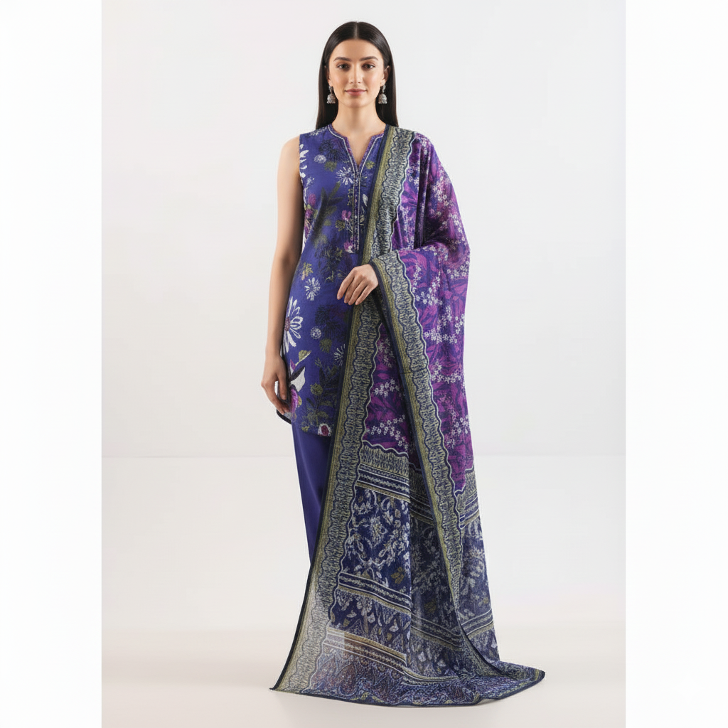 Saya Flora Impressions – 3 Piece Printed Lawn Suit