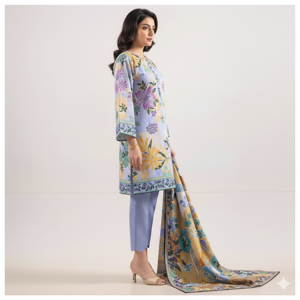 Saya Flora Impressions ā 3 Piece Printed Lawn Suit
