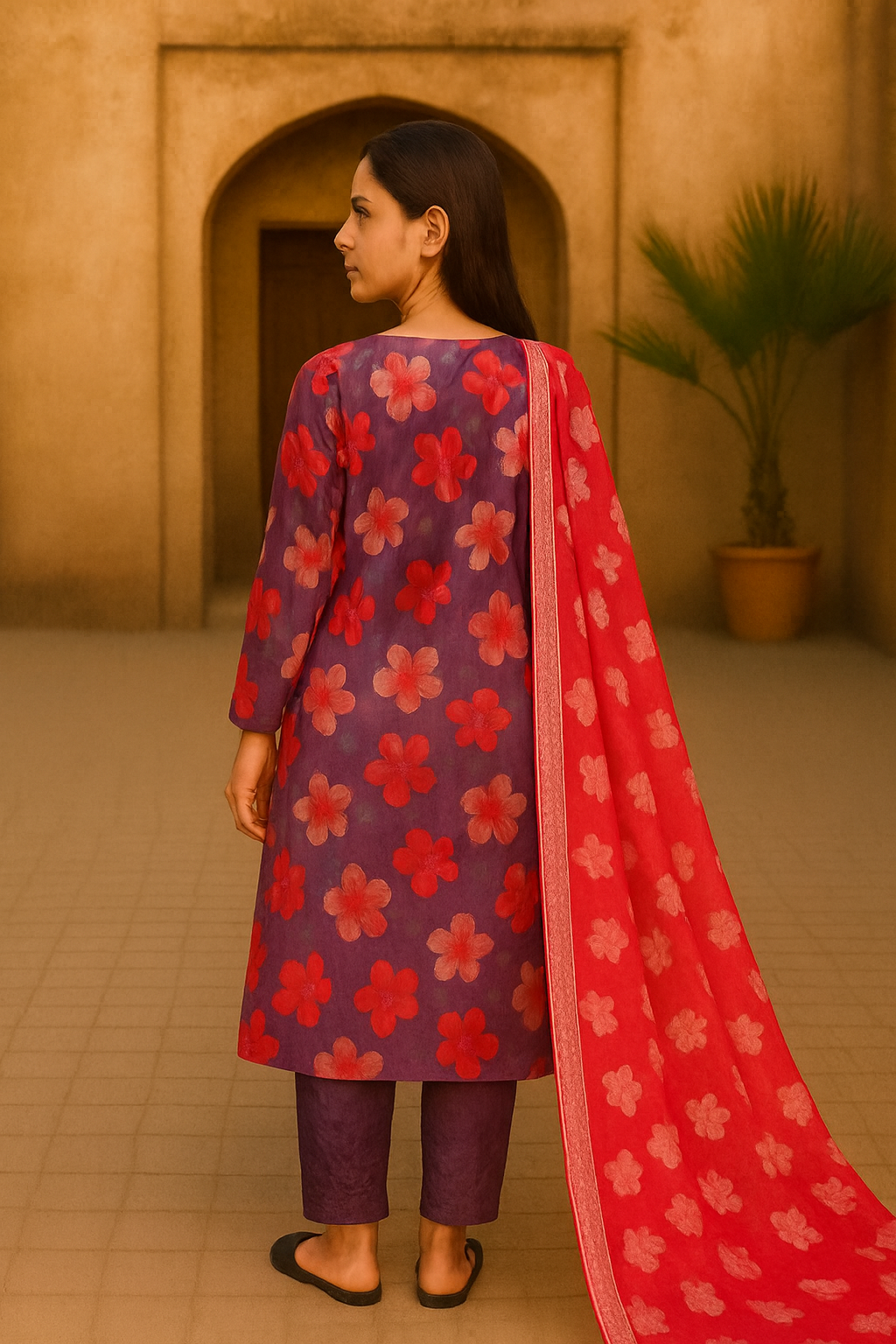 Stitched 3 piece Hareem by ghani fabric 6
