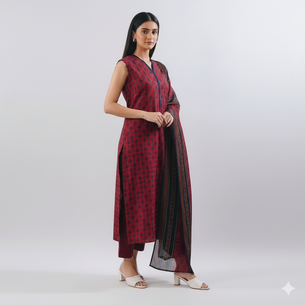 Saya 3 Piece Premium Printed Lawn Suit