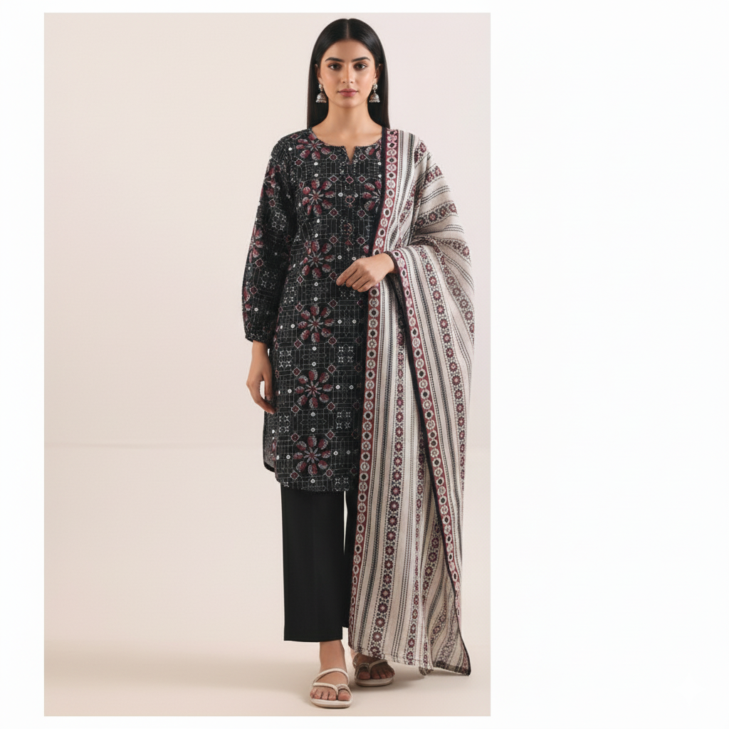 Saya Flora Impressions – 3 Piece Printed Lawn Suit