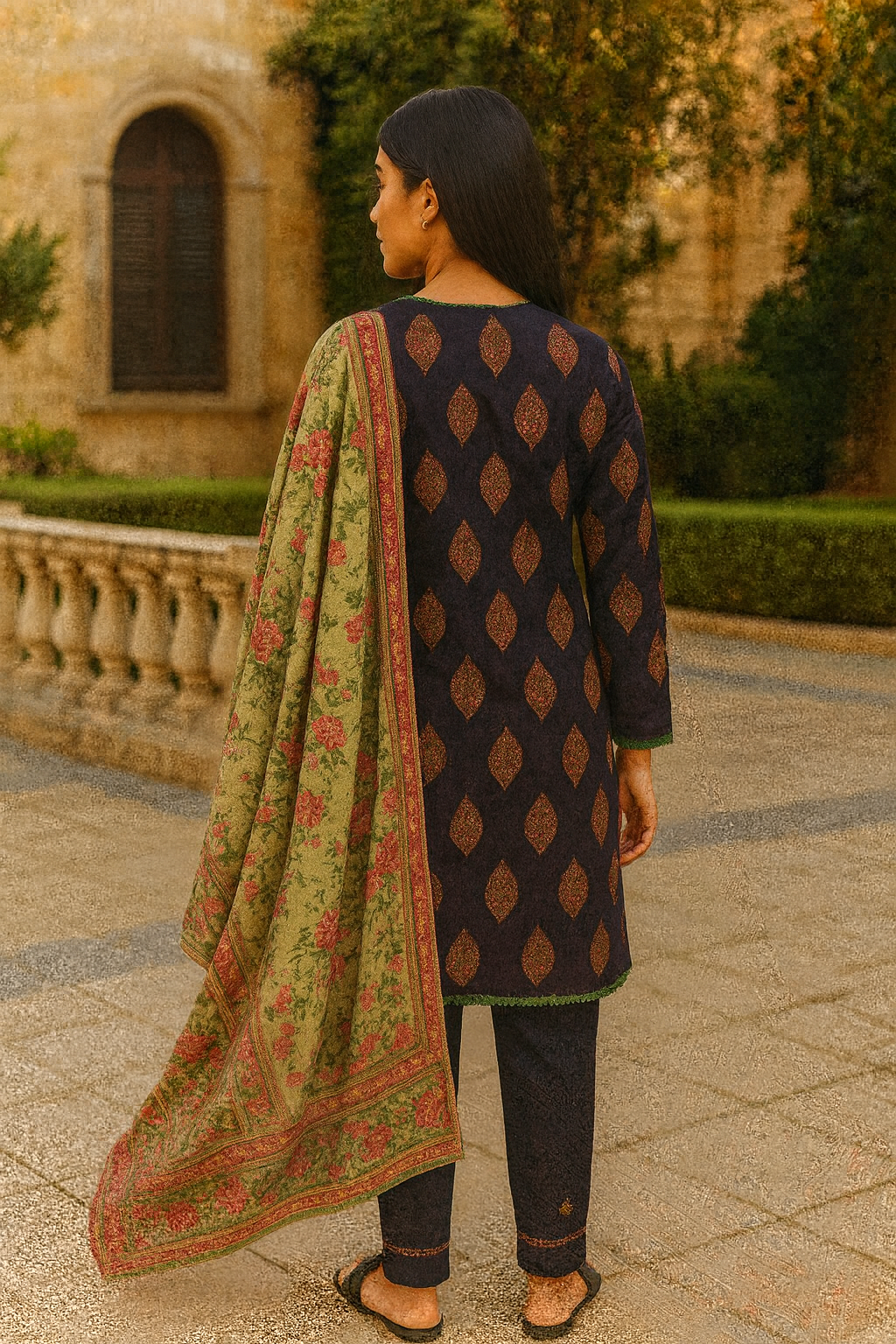 Stitched 3 piece Hareem by ghani fabric 3
