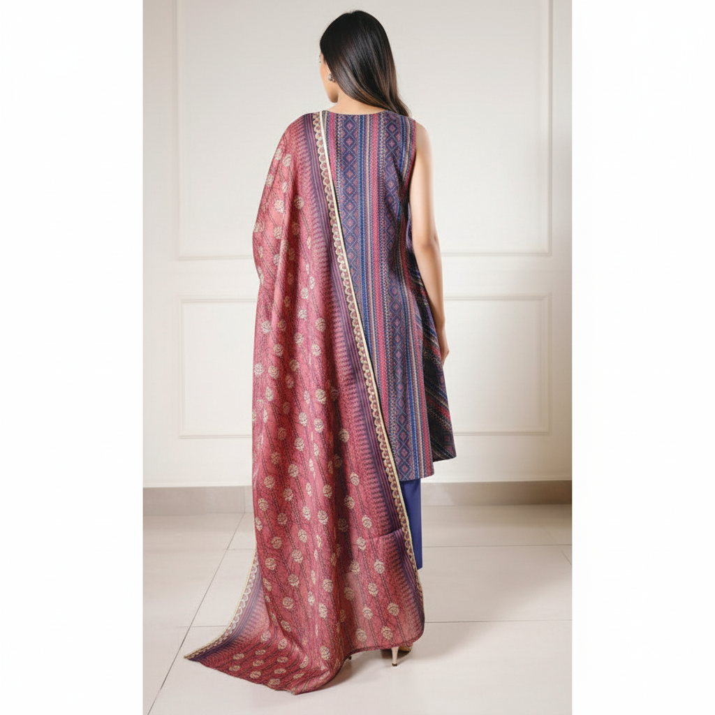 Saya 3 Piece Premium Printed Lawn Suit