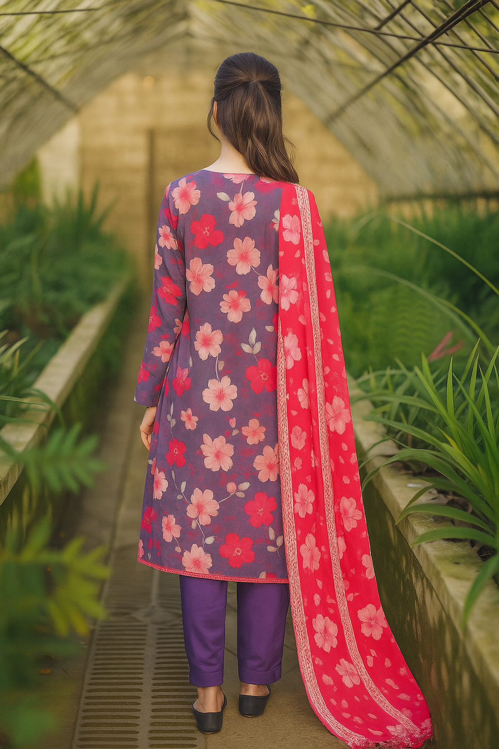 Unstitched 3 Pcs hareem by ghanifabric 2