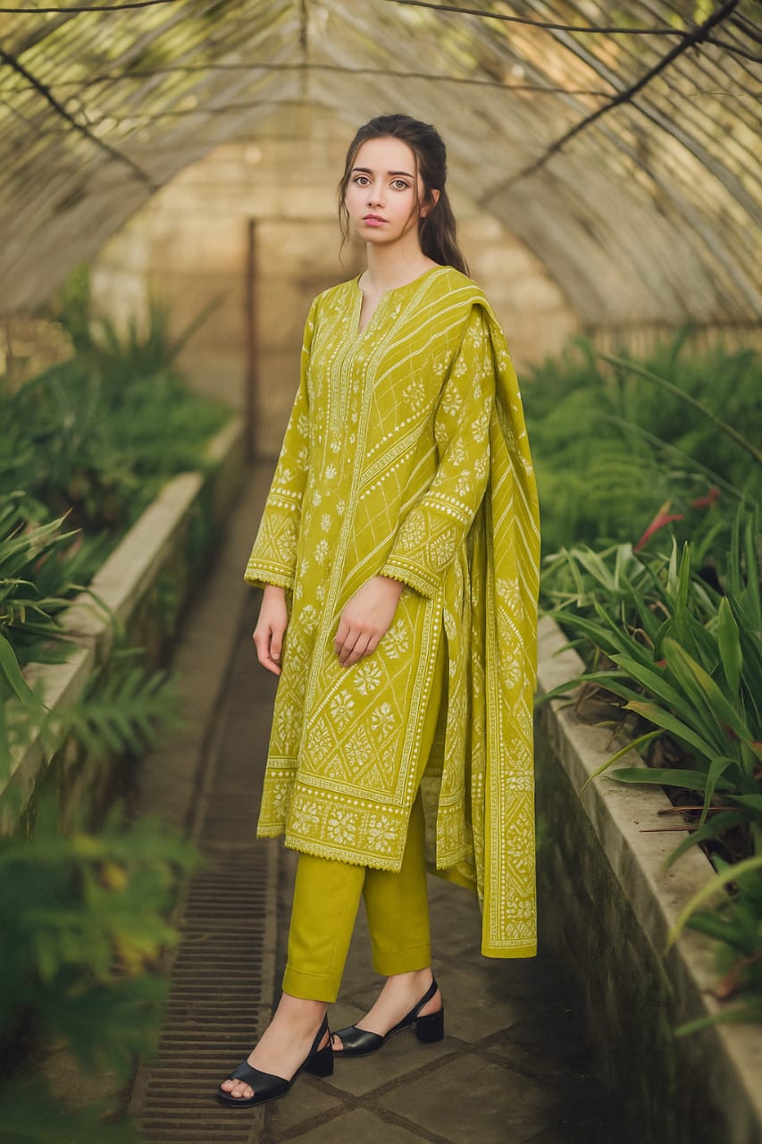 Unstitched 3 Pcs Hareem by ghani fabric 6