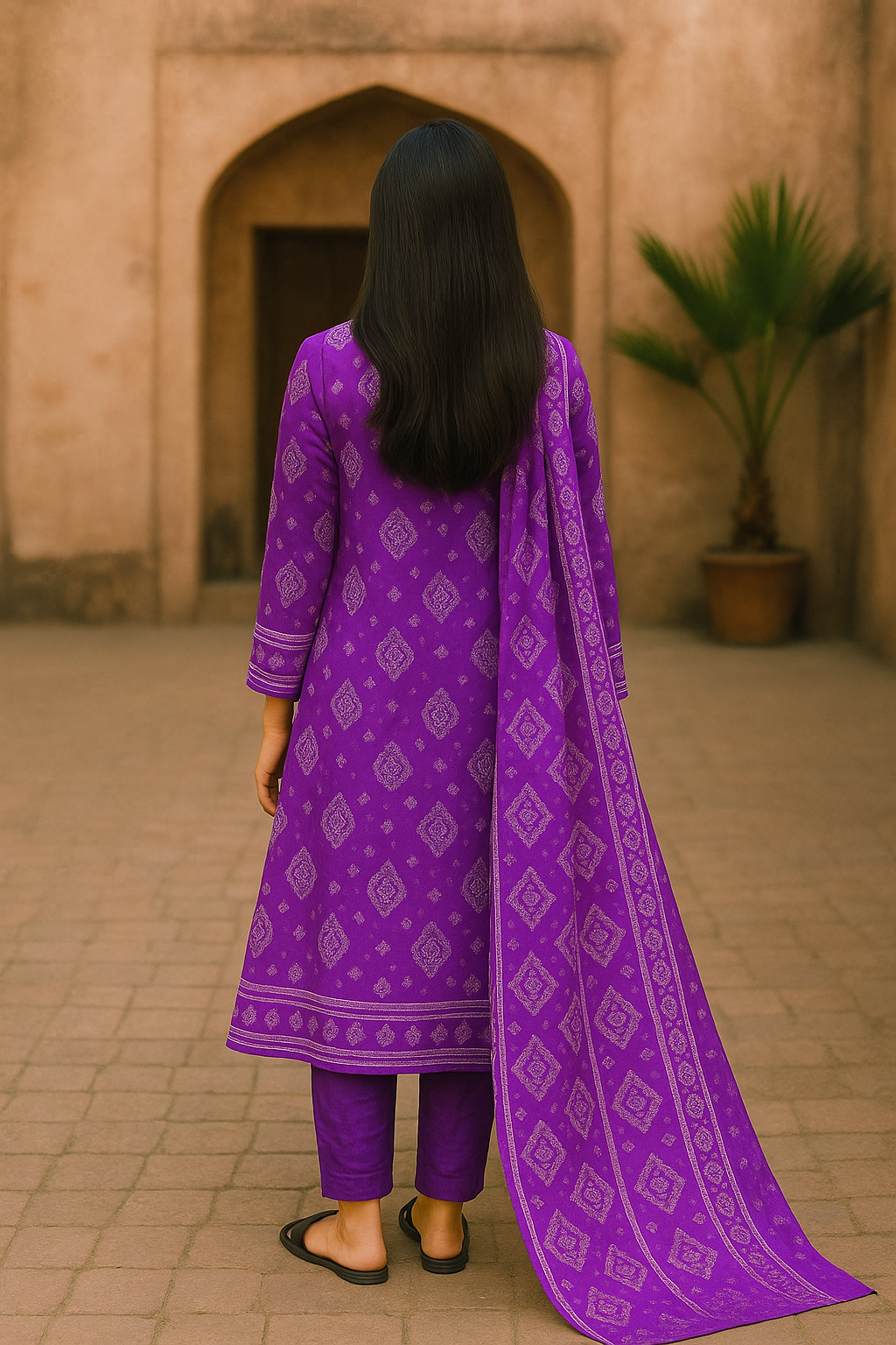 Stitched 3 piece Hareem by ghani fabric 5
