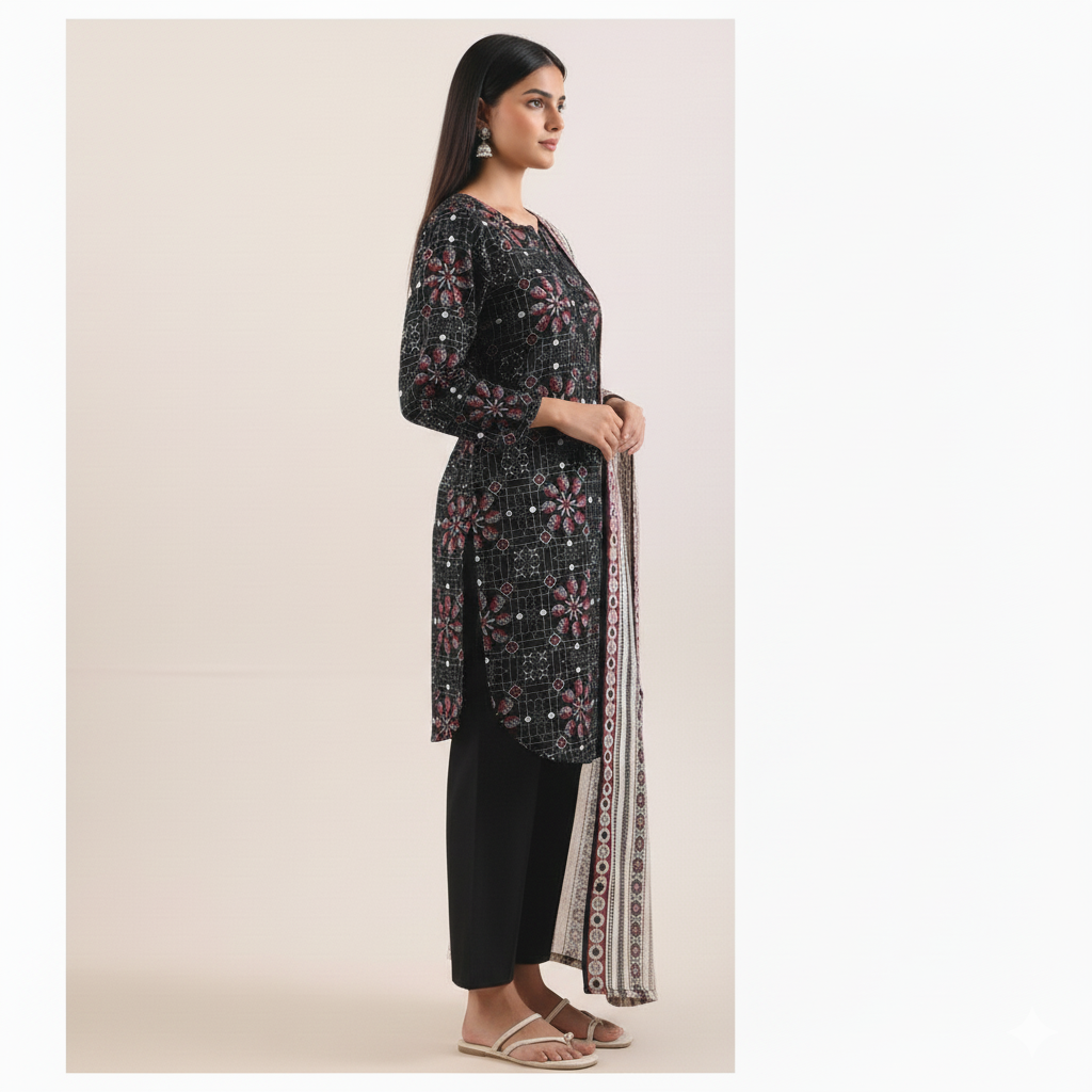 Saya Flora Impressions – 3 Piece Printed Lawn Suit