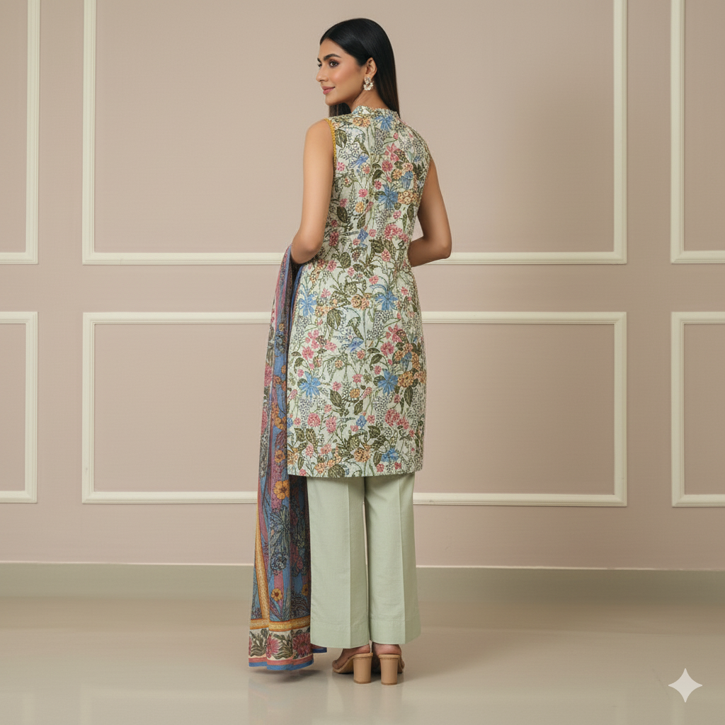 Saya 3 Piece Premium Printed Lawn Suit