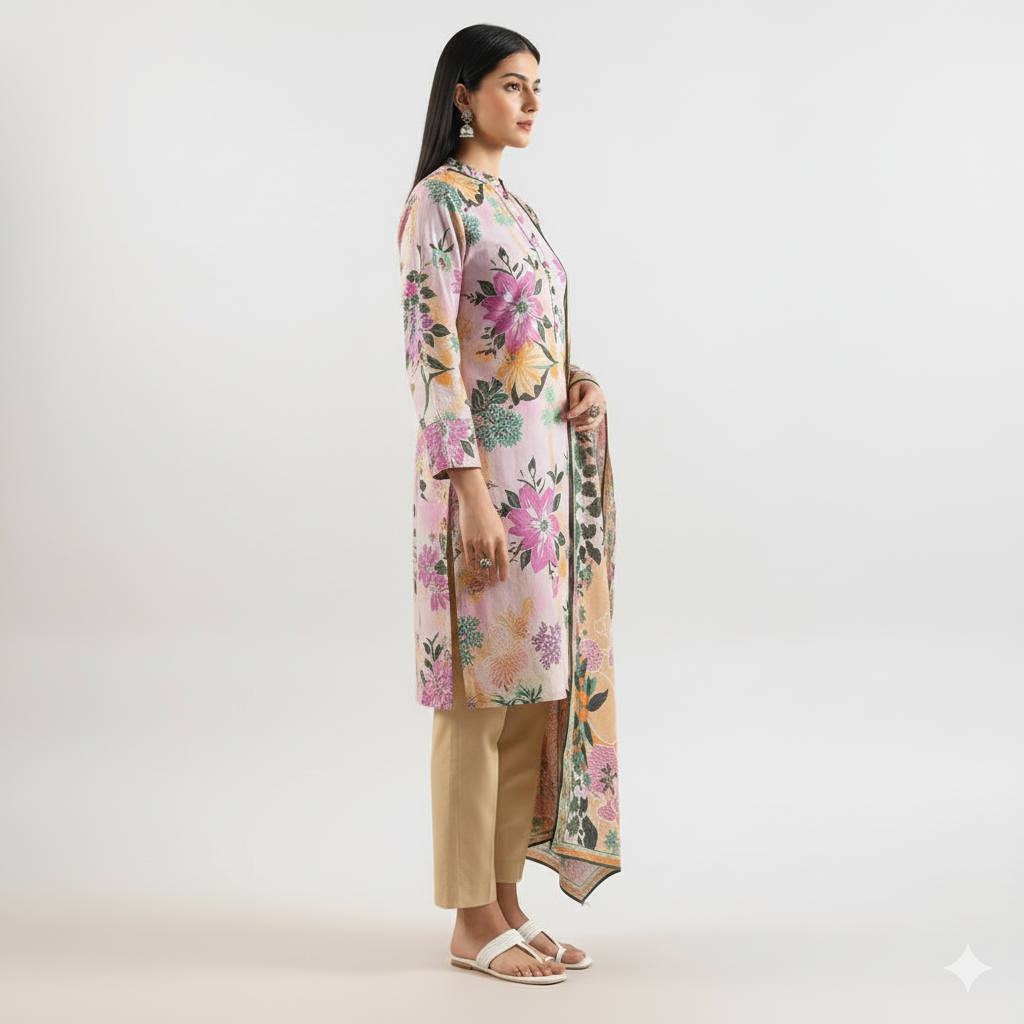 Saya Flora Impressions – 3 Piece Printed Lawn Suit