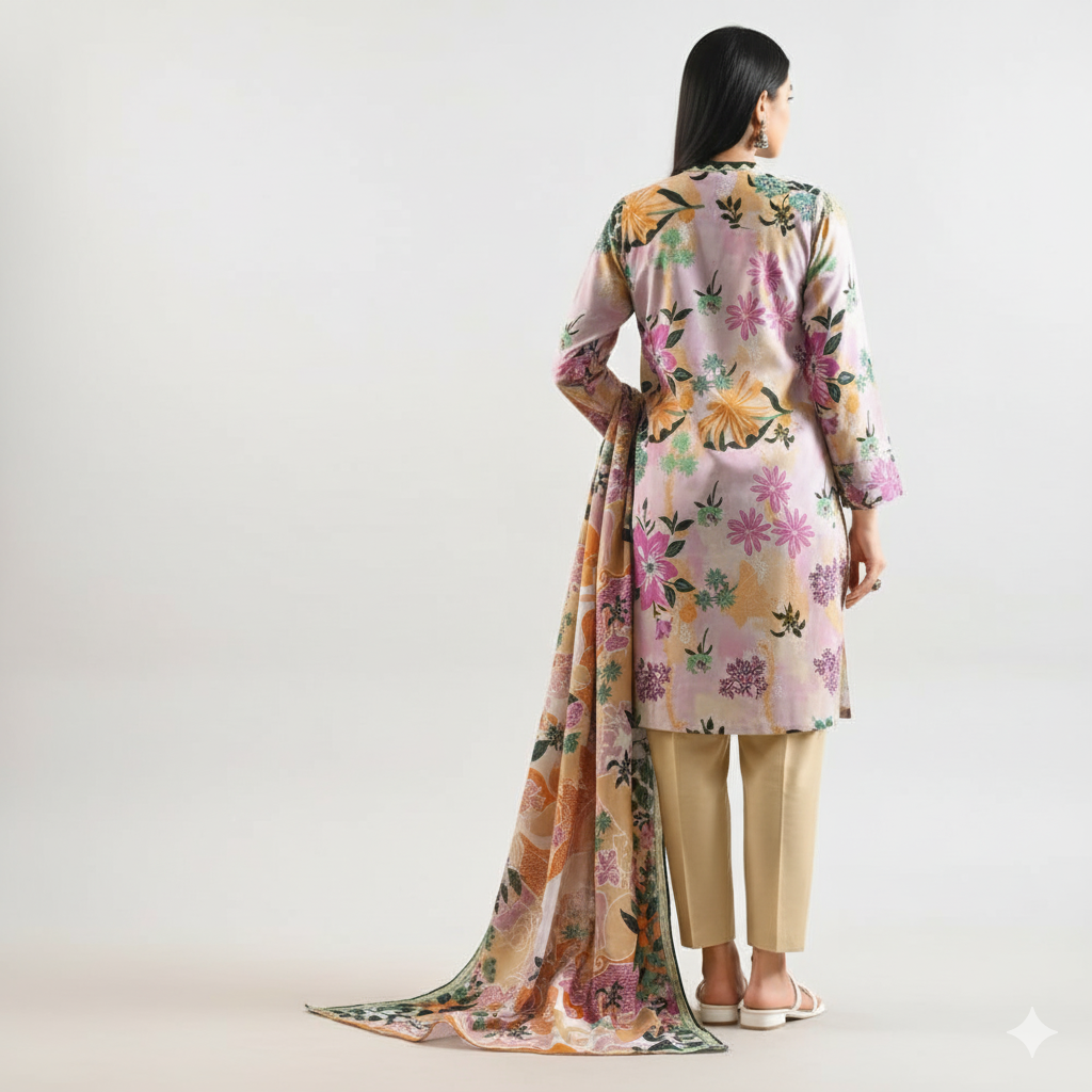 Saya Flora Impressions – 3 Piece Printed Lawn Suit