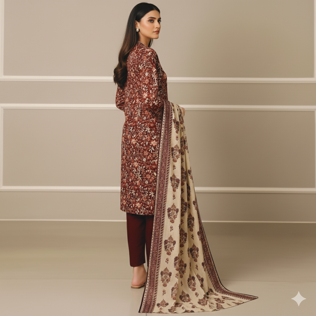 Saya 3 Piece Premium Printed Lawn Suit