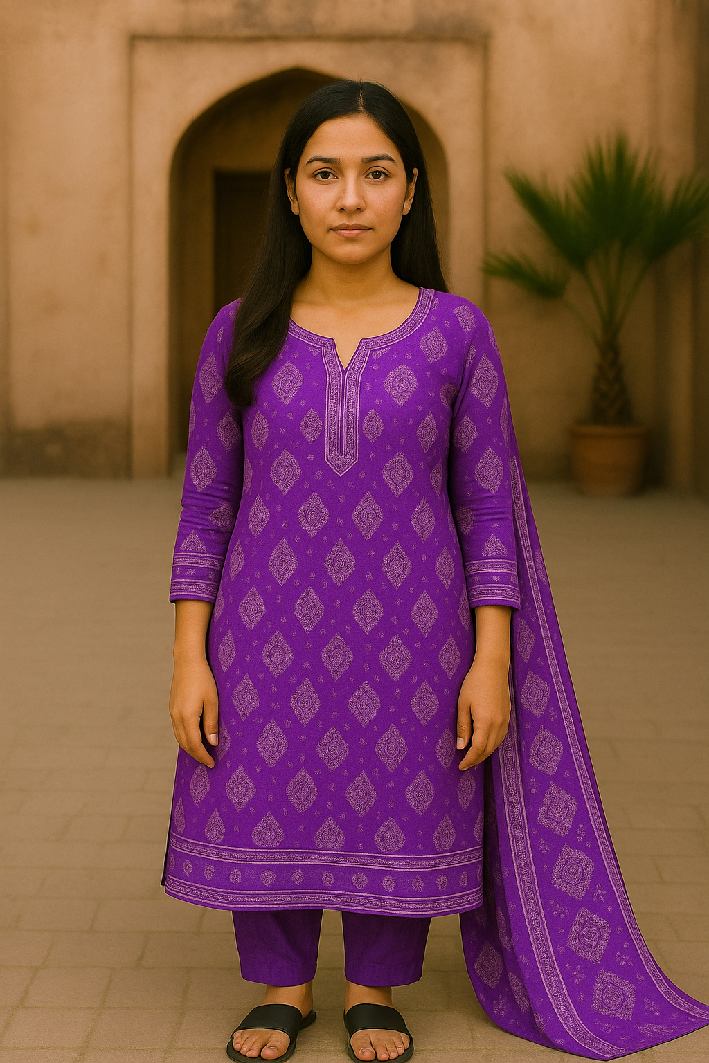 Stitched 3 piece Hareem by ghani fabric 5