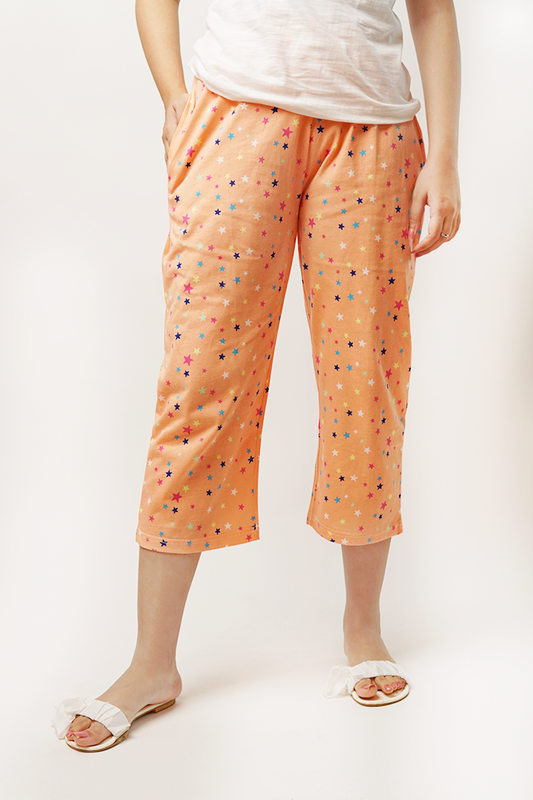 Coral Astral Capri Culottes