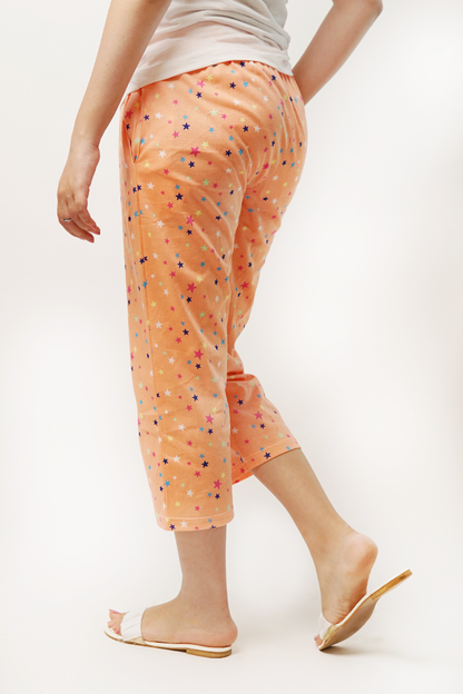 Coral Astral Capri Culottes