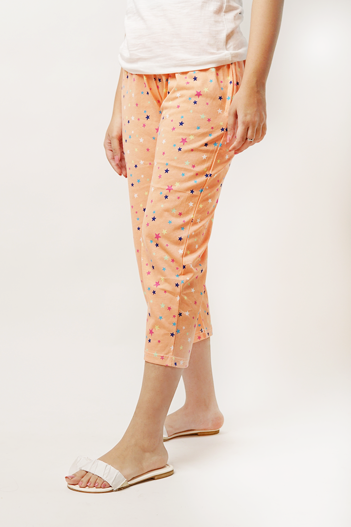 Coral Astral Capri Culottes