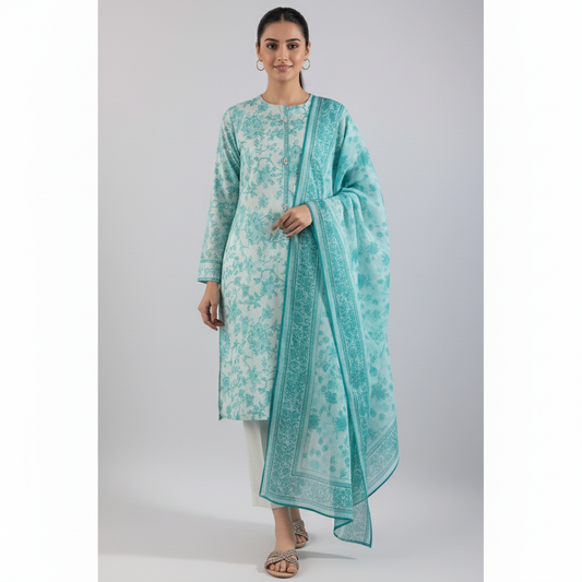 Saya 3 Piece Premium Printed Lawn Suit