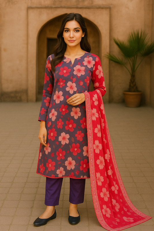 Stitched 3 piece Hareem by ghani fabric 6