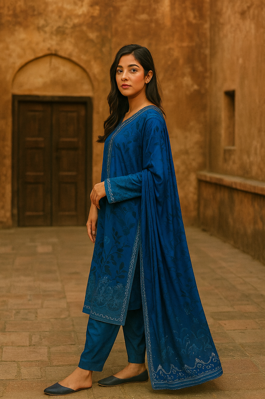 Stitched 3 Piece Hareem by ghani fabric 2