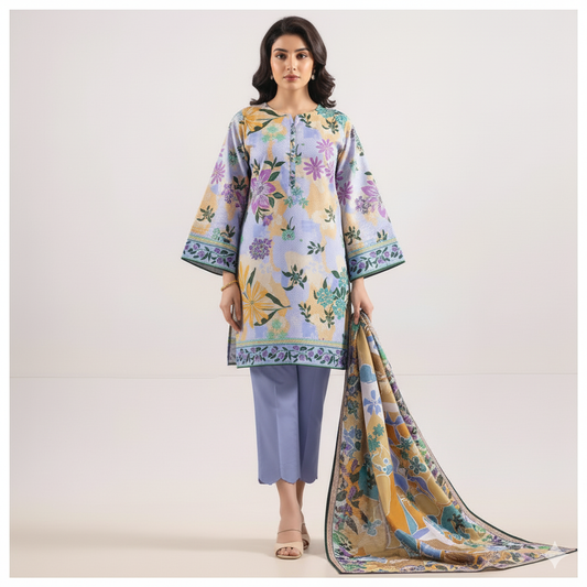 Saya Flora Impressions – 3 Piece Printed Lawn Suit