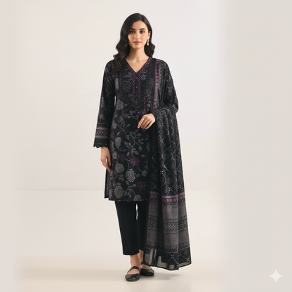 Saya Flora Impressions – 3 Piece Printed Lawn Suit