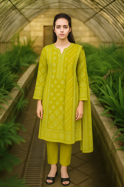 Unstitched 3 Pcs Hareem by ghani fabric 6