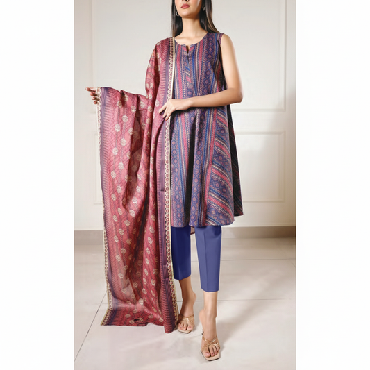 Saya 3 Piece Premium Printed Lawn Suit