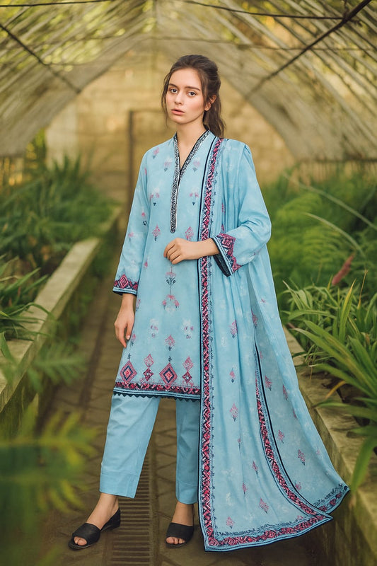 Unstitched 3 Pcs Hareem By ghani fabric 3