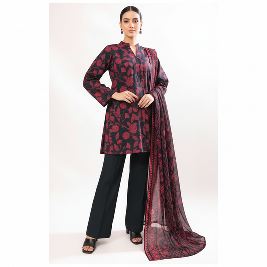 Saya 3 Piece Premium Printed Lawn Suit