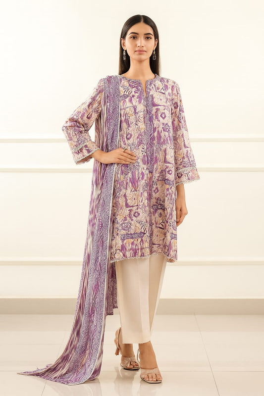 Saya 3 Piece Premium Printed Lawn Suit