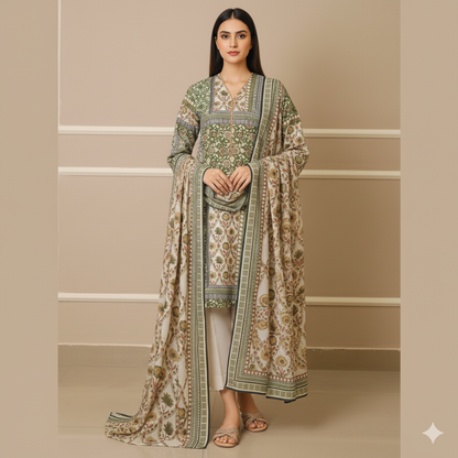 Saya 3 Piece Premium Printed Lawn Suit