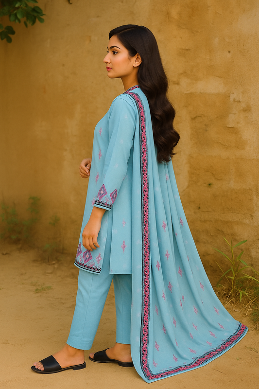 Stitched 3 piece Hareem by ghani fabric 4