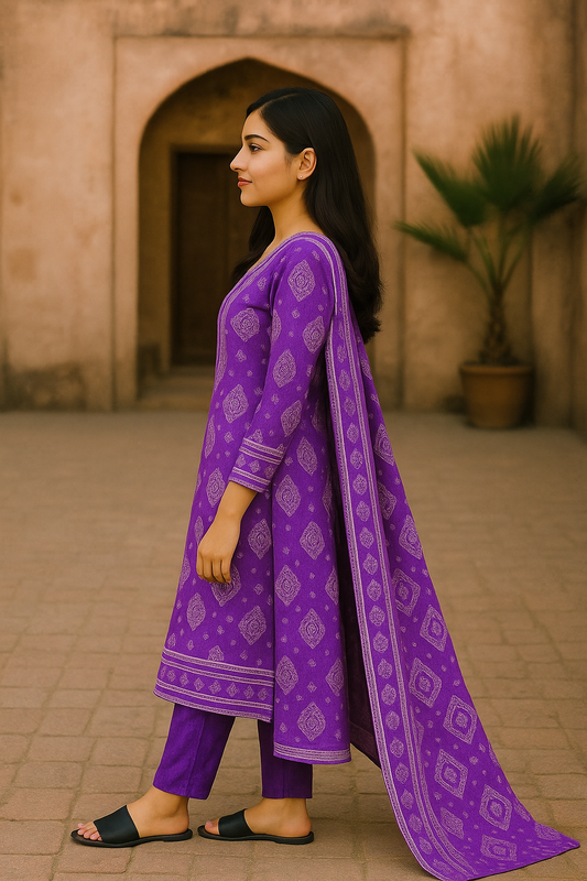 Stitched 3 piece Hareem by ghani fabric 5