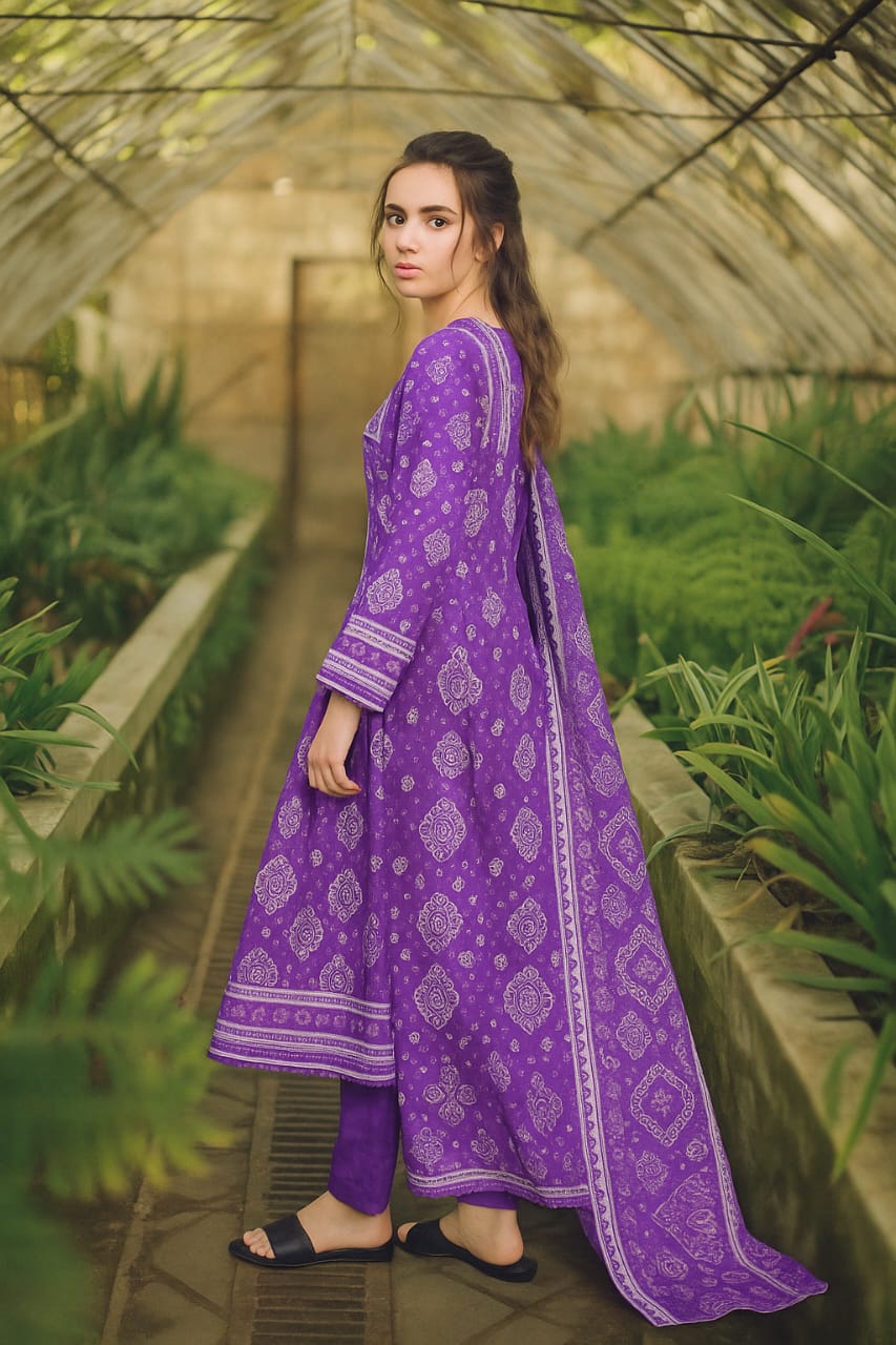 Unstitched 3 Pcs hareem by ghanifabric 1