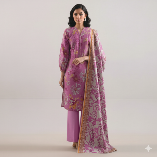Saya  Impressions – 3 Piece Printed Lawn Suit